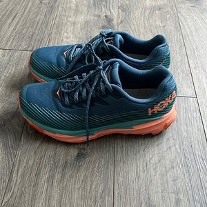 Hoka Nimbus Sneakers Teal and Orange Size 7.5